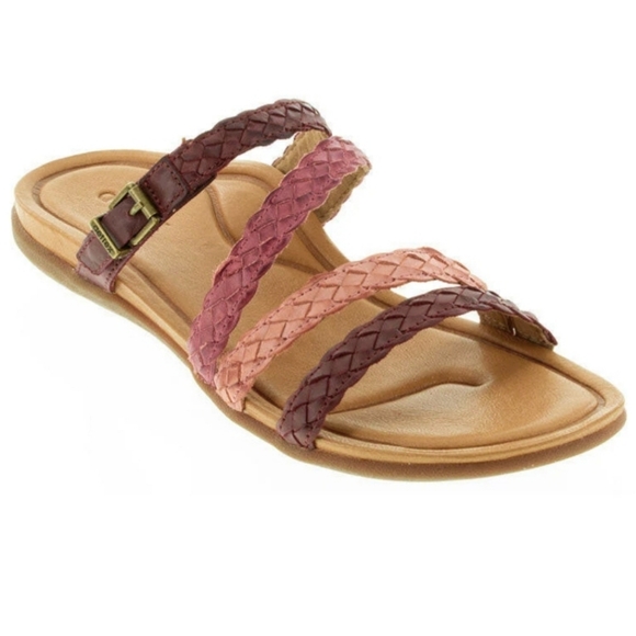 Aetrex Shoes - Aetrex Brielle braided strappy leather sandals Sz 9